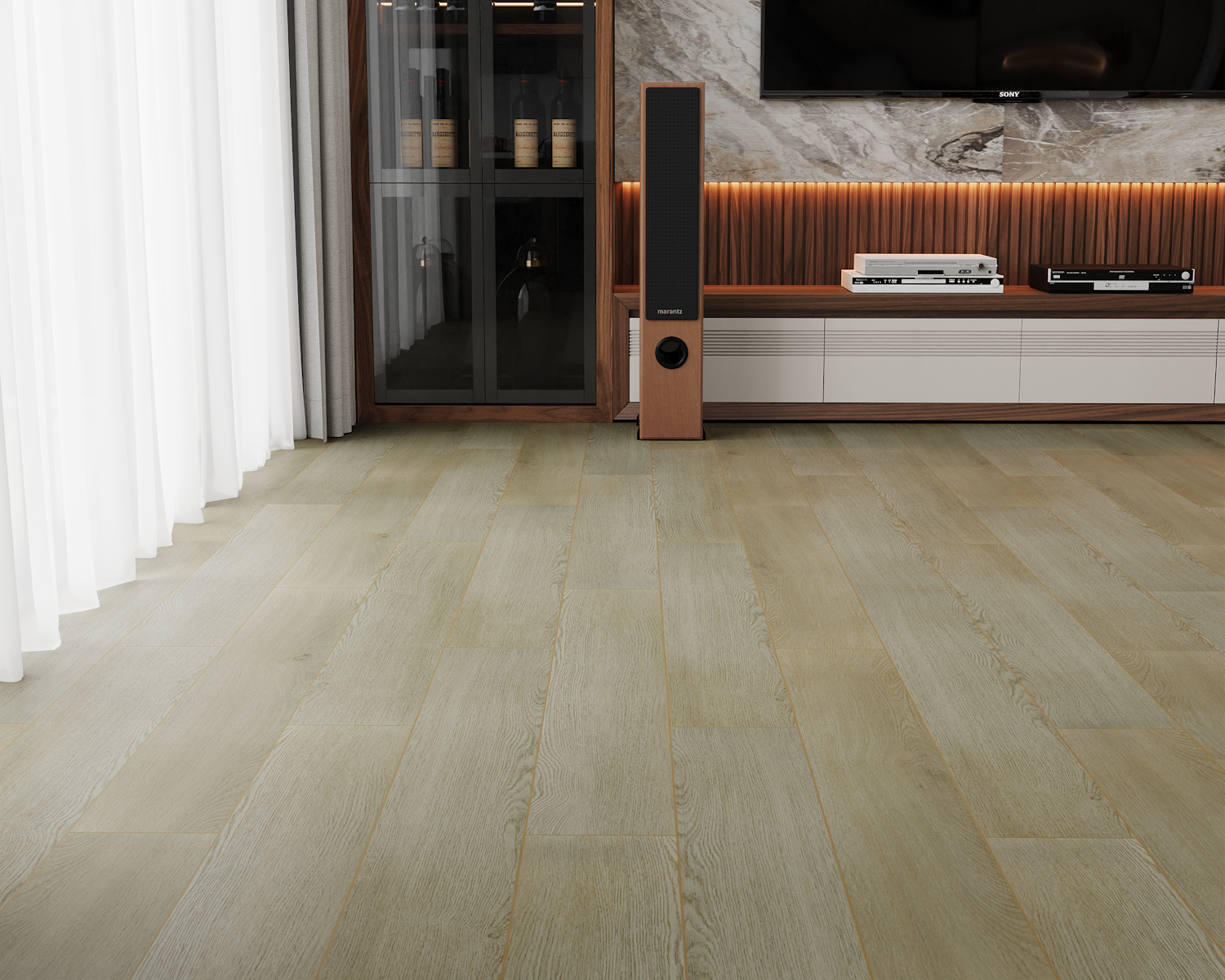 Кварцвиниловый SPC ламинат Art East Artek Дуб Сибирский 22-ART 1200×182×4,5 фото в интерьере